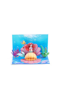 Little Mermaid Pearl 3D Pop Up Card