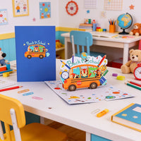 Back To School Car Greeting Card