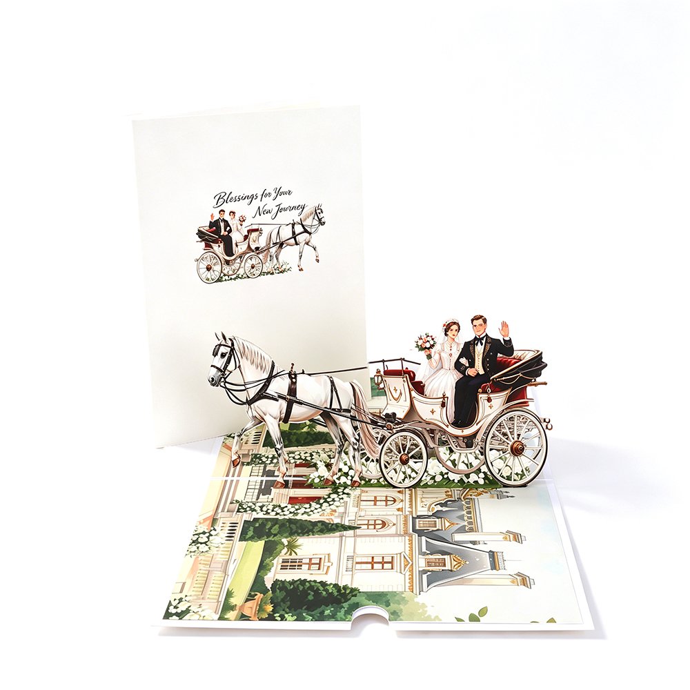 Wedding Horse Carriage Greeting Card