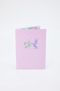 Purple Hummingbird 3D Pop Up Card