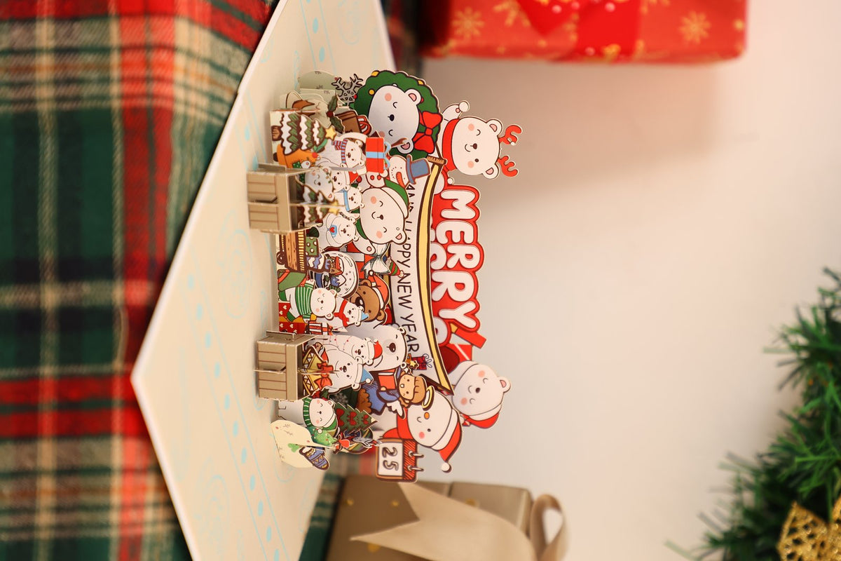 Christmas Polar Bear 3D Pop Up Card