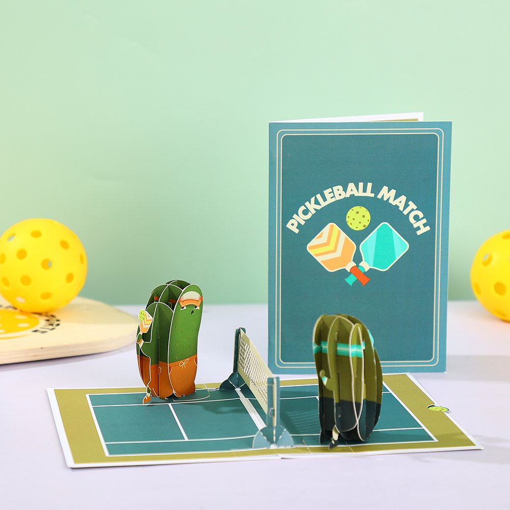Pickleball Pickle 3D Pop Up Card