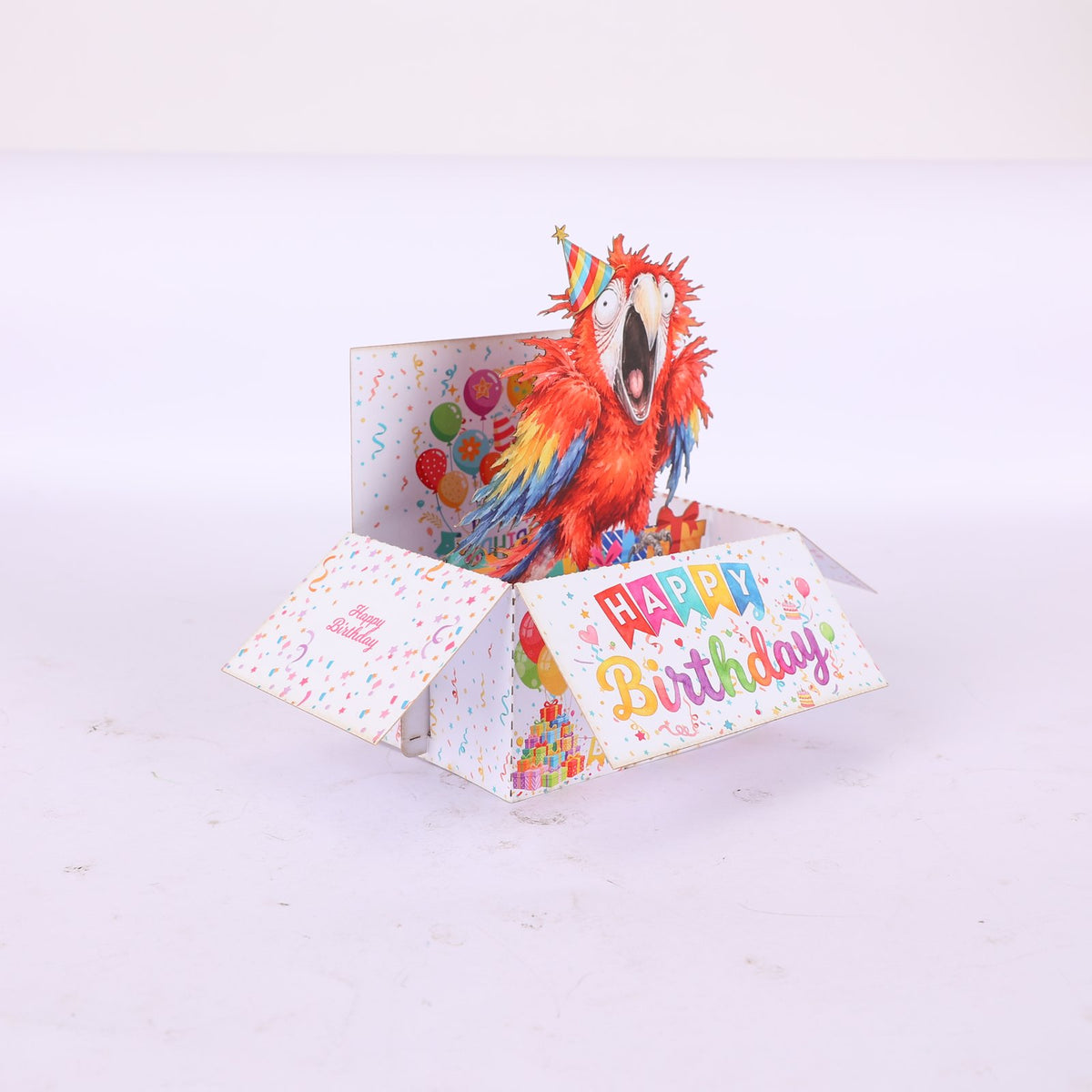 Parrot Birthday Box Card