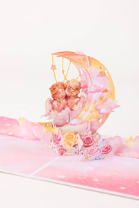 Vintage Angel Moon Pop Up Card