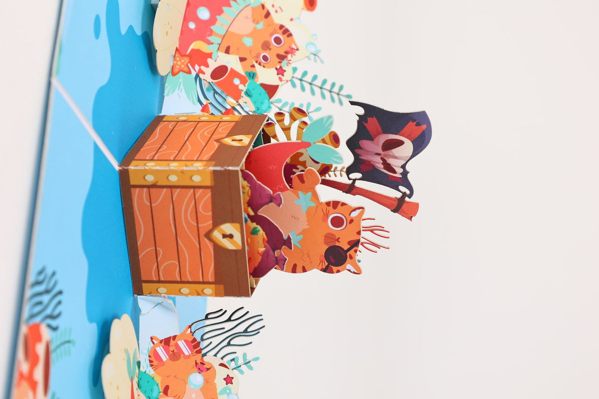 Mermaid Cat 3D Pop Up Card
