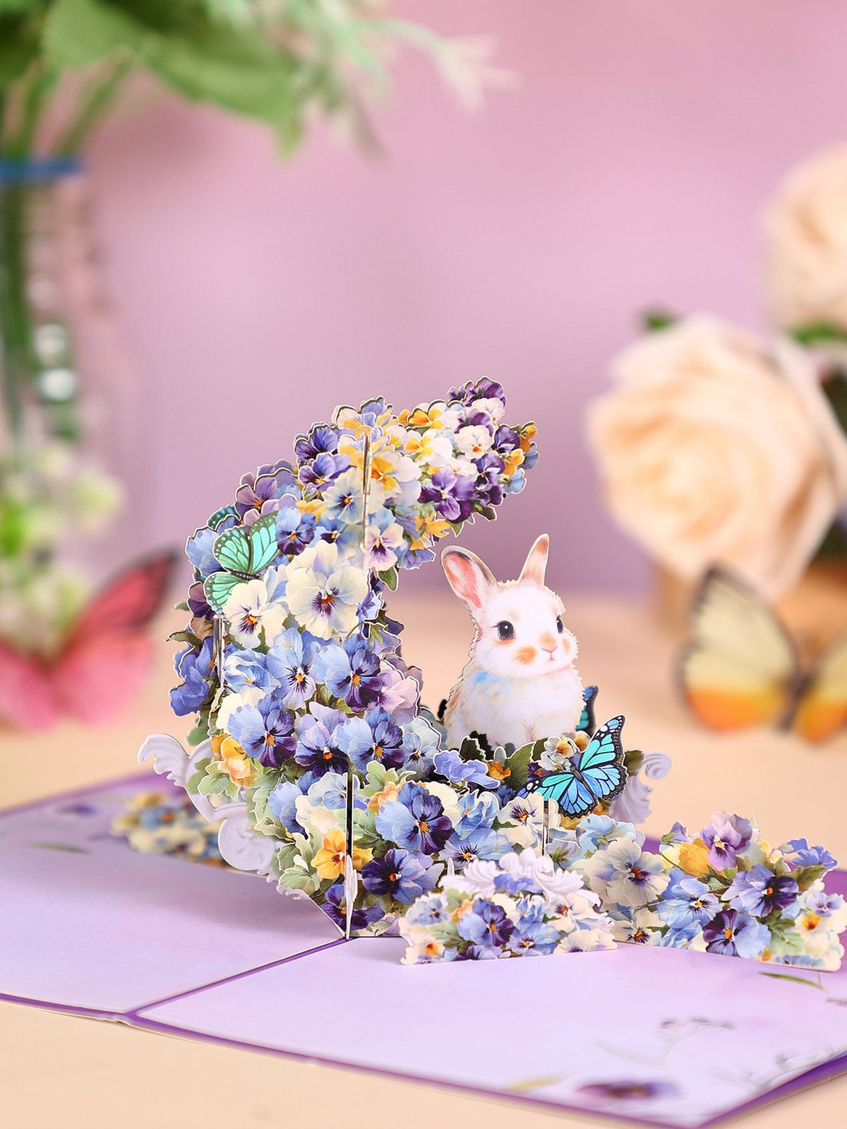 Moon Bunny Flip Pop Up Card