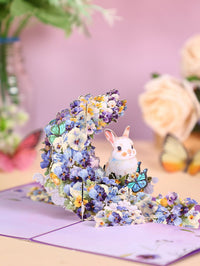 Moon Bunny Flip Pop Up Card