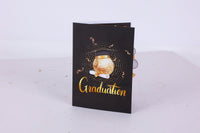 Black Gold Balloon Graduation Season 3D Pop Up Card