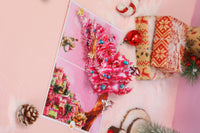 Pink Christmas Tree Flip Pop Up Card