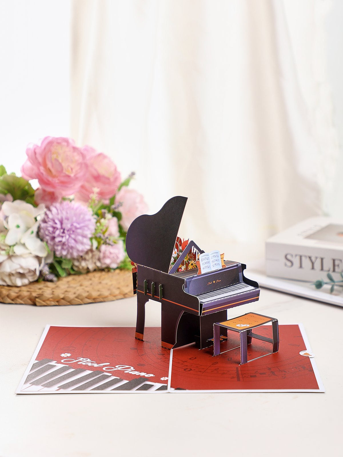 Piano Keys Flip Pop Up Card