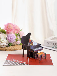 Piano Keys Flip Pop Up Card
