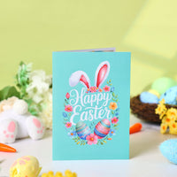 Easter Bunny Ears Flip Pop Up Card