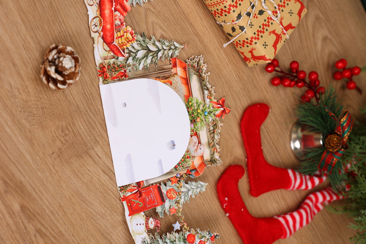 Christmas Sleigh Church 3D Pop Up Card