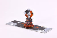 Halloween Haunted House Balloon Greeting Card