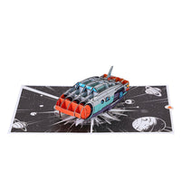 Space Airplane Flip Pop Up Card