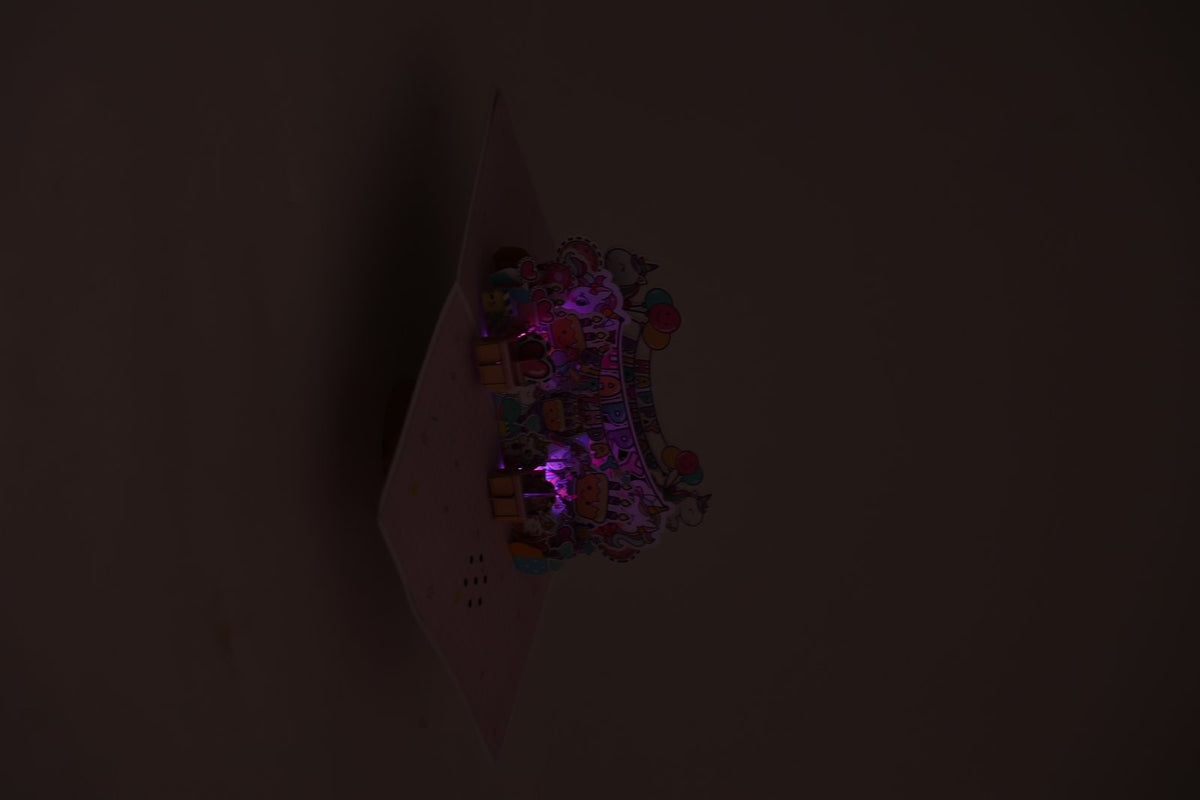Unicorn Music 3D Pop Up Card