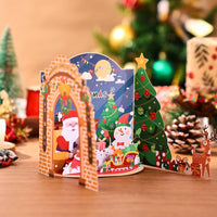 Christmas Triple Door Greeting Card
