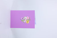 Mixed Color Cosmos Floral Branch Greeting Card