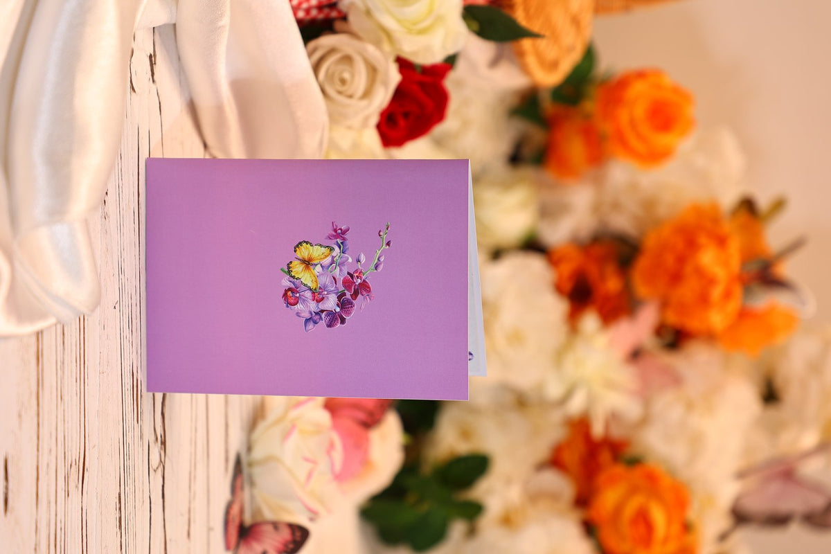Purple Orchid Greeting Card