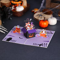 Puppy Halloween Box 3D Pop Up Card