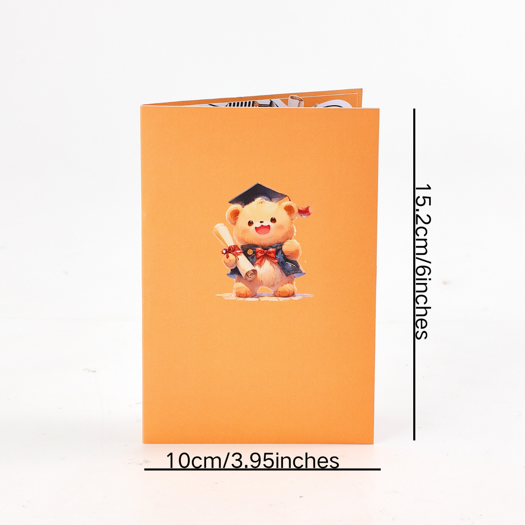 Graduation Bear 3D Pop Up Greeting Card