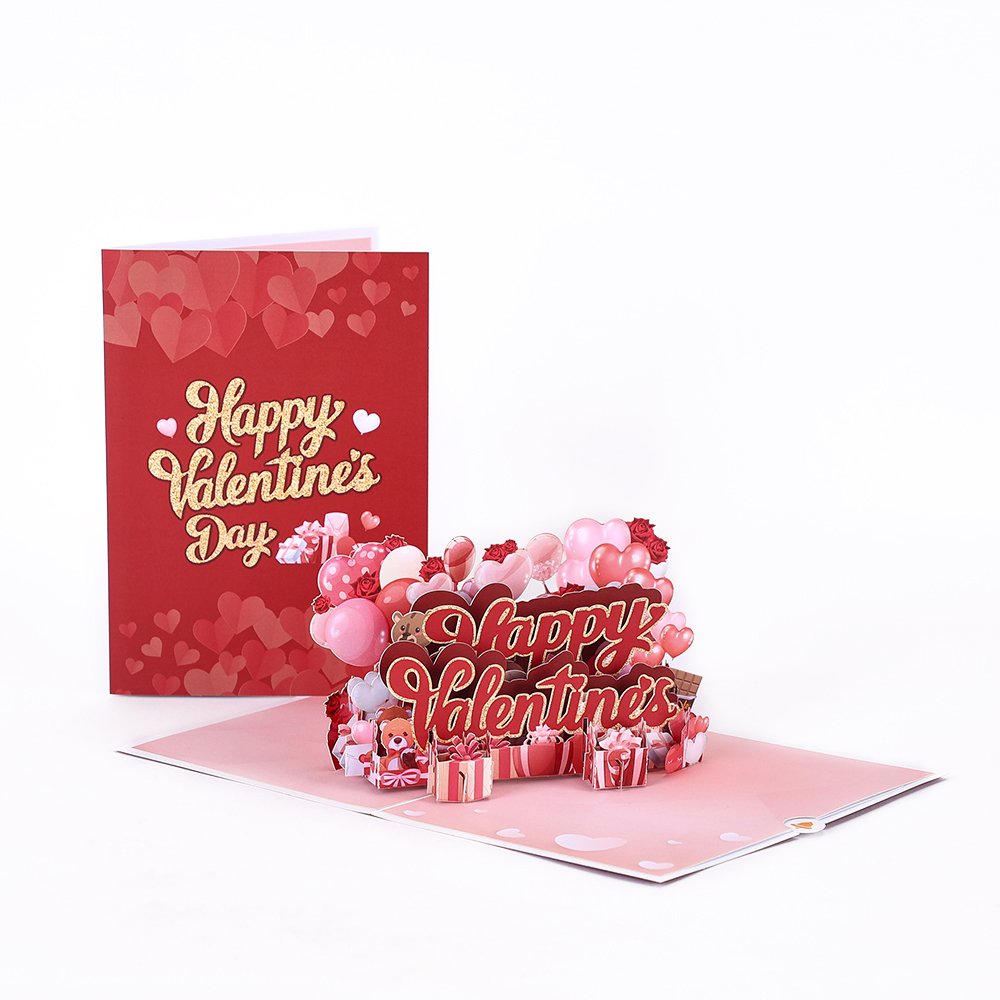 Valentine's Day Happy Heart 3D Pop Up Card