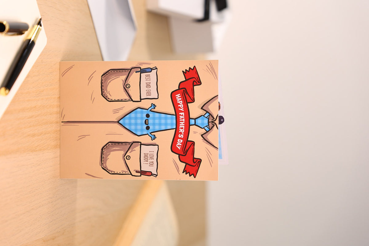 Simple Style Father's Day 3D Pop Up Card