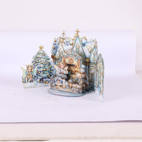 Blue Christmas Double Door Pop Up Card