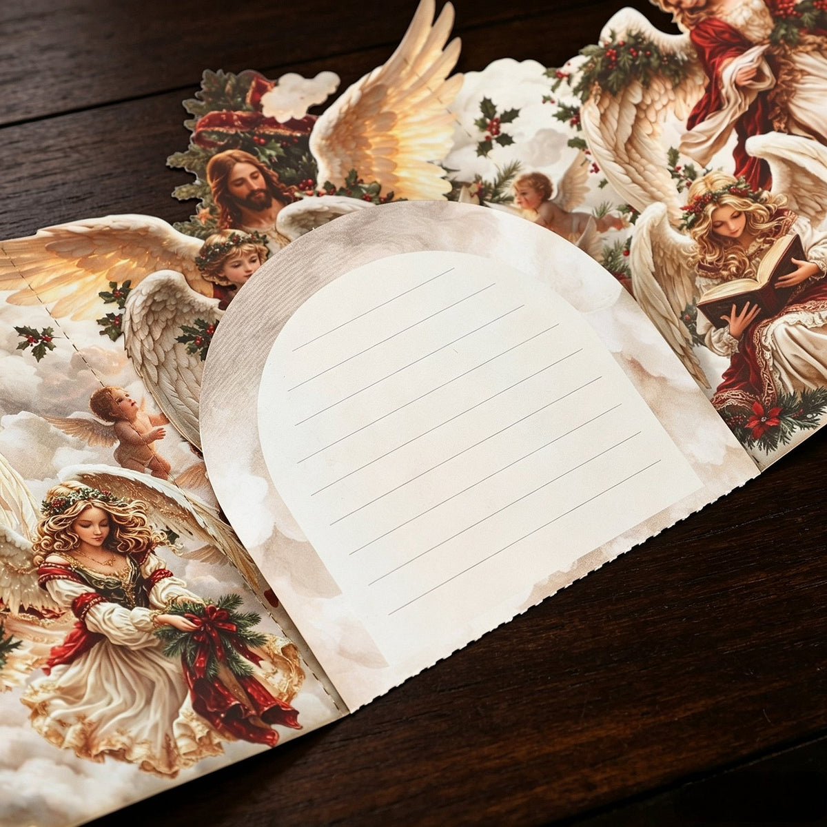 Angel Jesus Christmas Double Door Card
