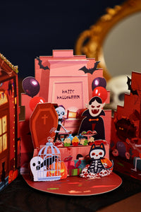 Halloween Haunted House Double Door Pop Up Card