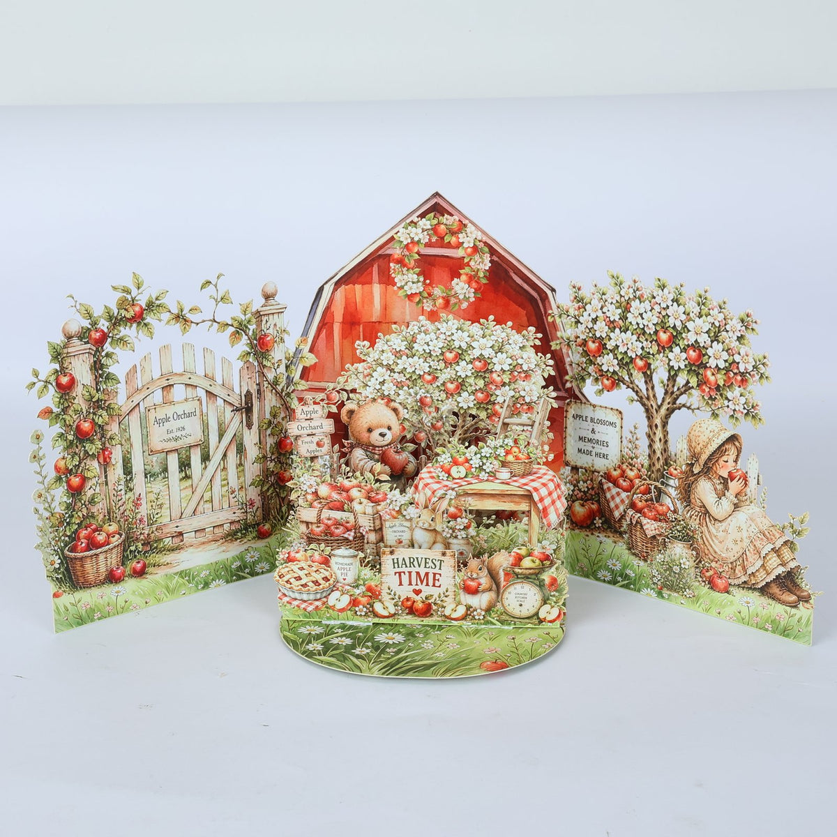 Apple Garden Double Door Card