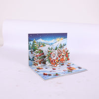 Santa Claus Skiing Greeting Card