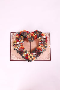 Halloween Rose Wreath Pop Up Card