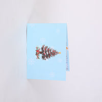 Blue Snowy Pine 3D Pop Up Card