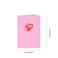 Pink Rose Heart 3D Pop Up Card