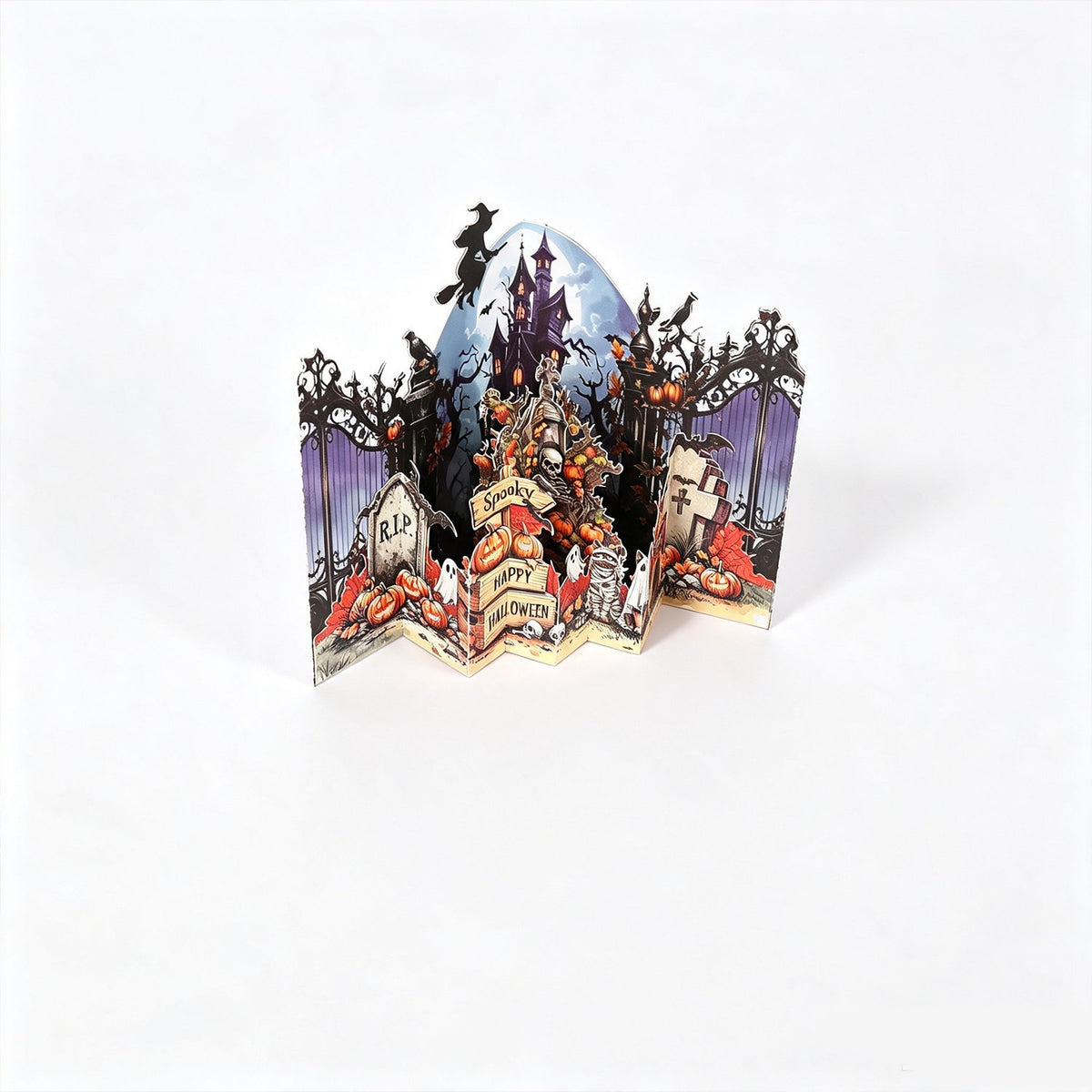 Halloween Haunted House Ornament Greeting Card