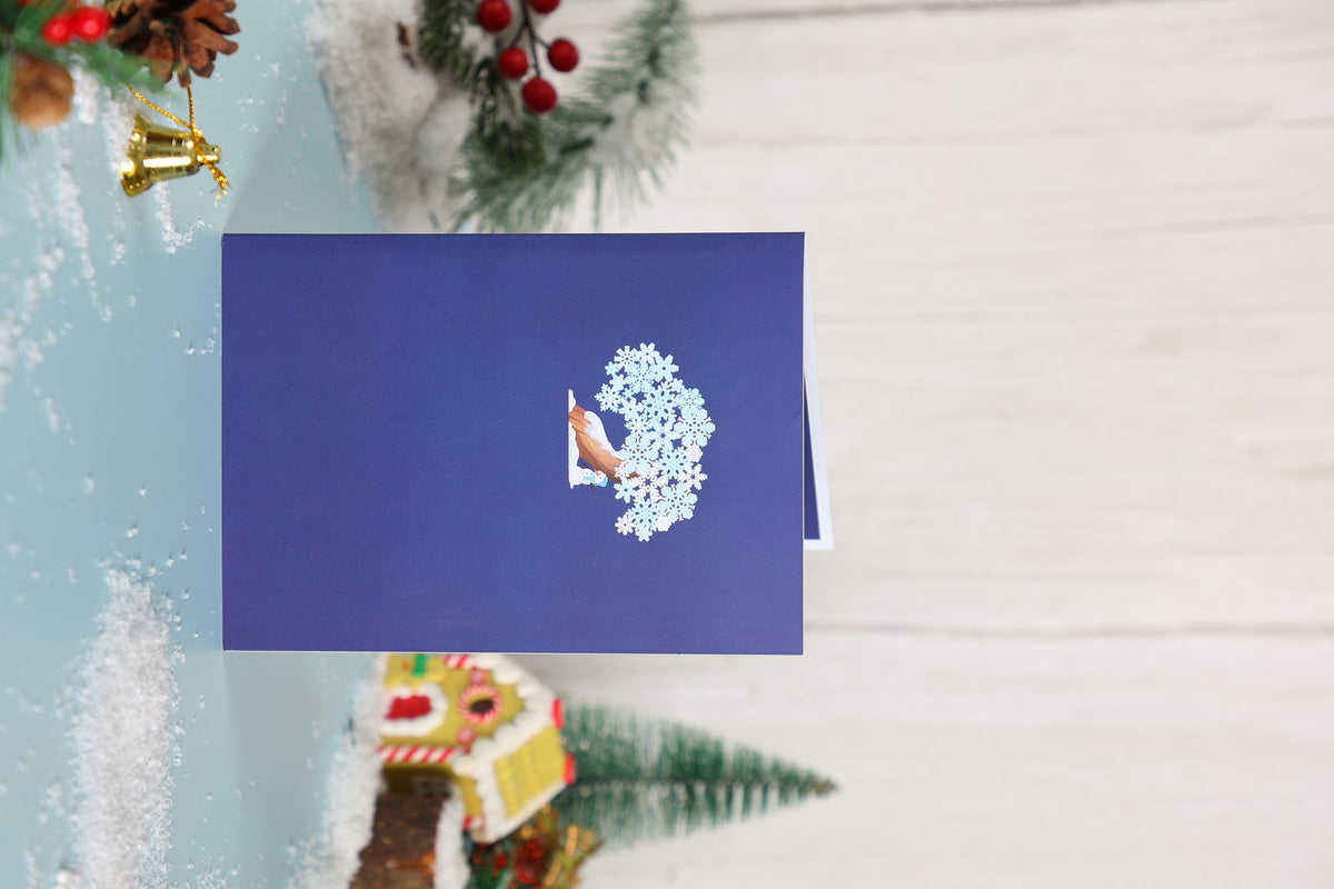 Paper-Cut Christmas Tree Flip Pop Up Card
