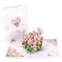 Tulip Butterfly Flowering Shrubs Greeting Card