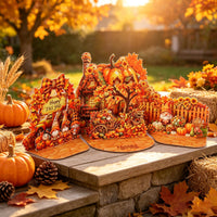 Thanksgiving Gnome Double Door Pop Up Card