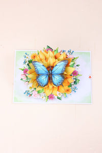 Sunflower Butterfly Greeting Card
