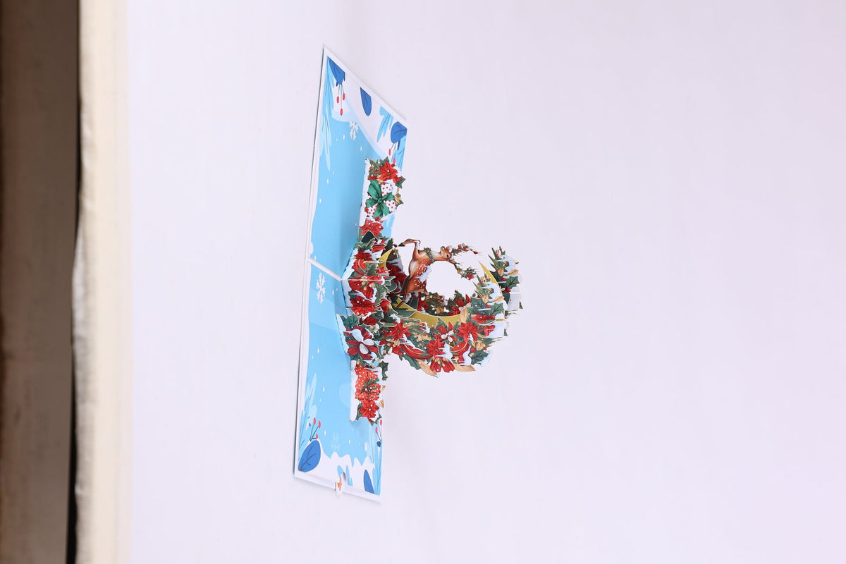 Christmas Deer Snowfield Greeting Card