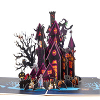 Halloween Haunted House Greeting Card