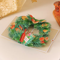 Israel Passover Floral Wreath Pop Up Card