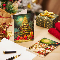 Christmas Vintage Flat Greeting Card