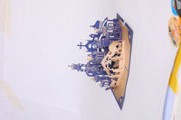 Blue Gold Nativity 3D Pop Up Card