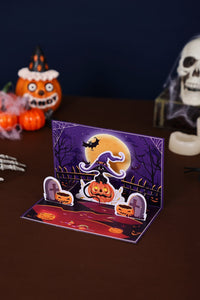 90° Cat Halloween Pop Up Card