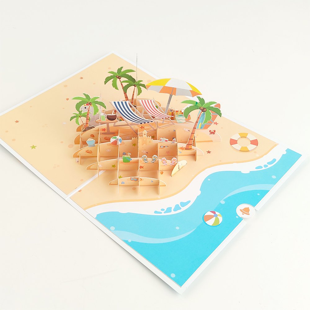 Beach 3D Pop Up Card