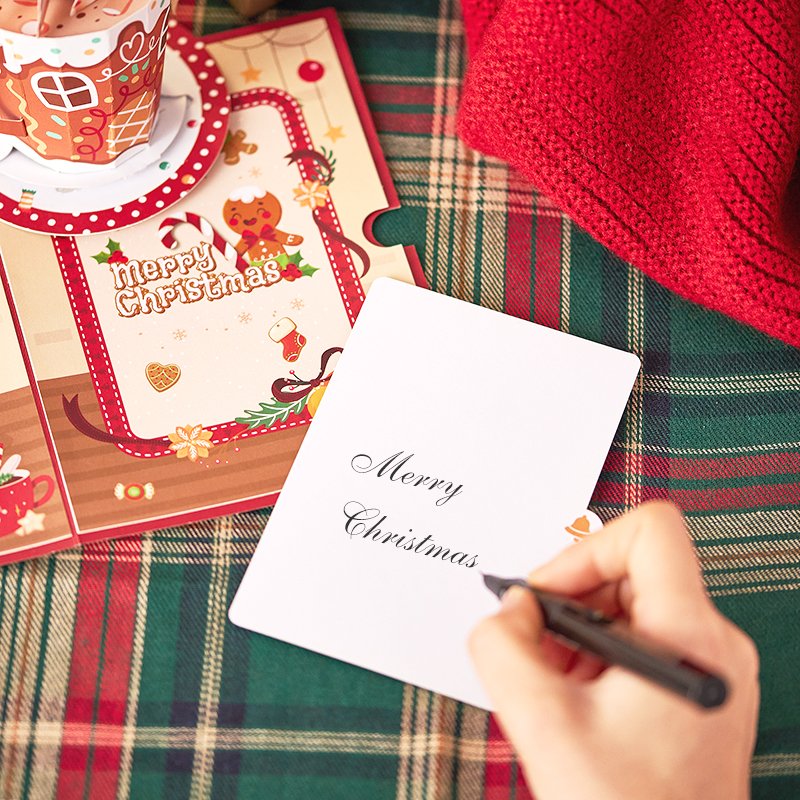Gingerbread House Cup 3D Pop Up Card