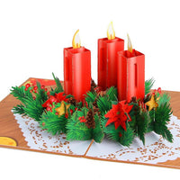 Christmas Candle Flip Pop Up Card