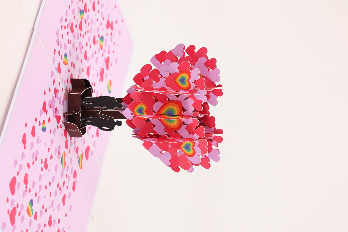 Valentine's Day Two Grooms 3D Pop Up Card
